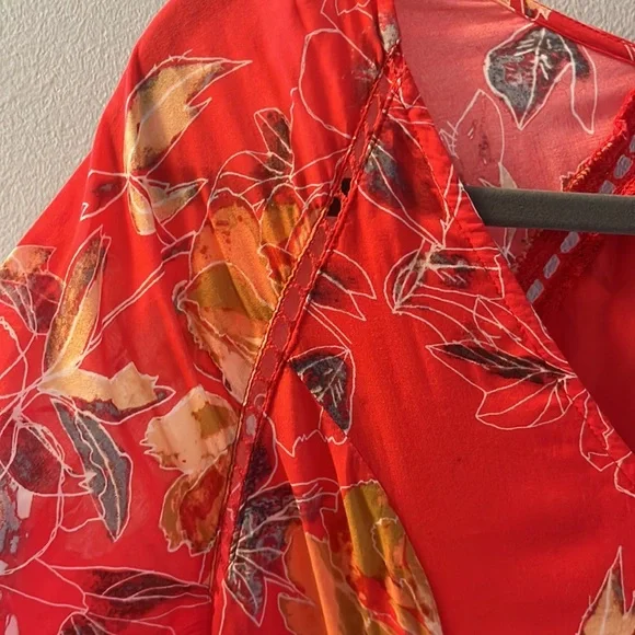 Free People red/orange Boho Dress (Size 4) - Picture 4 of 7
